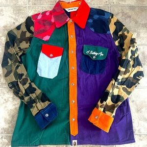 Multi Camo Bape Button Up Shirt